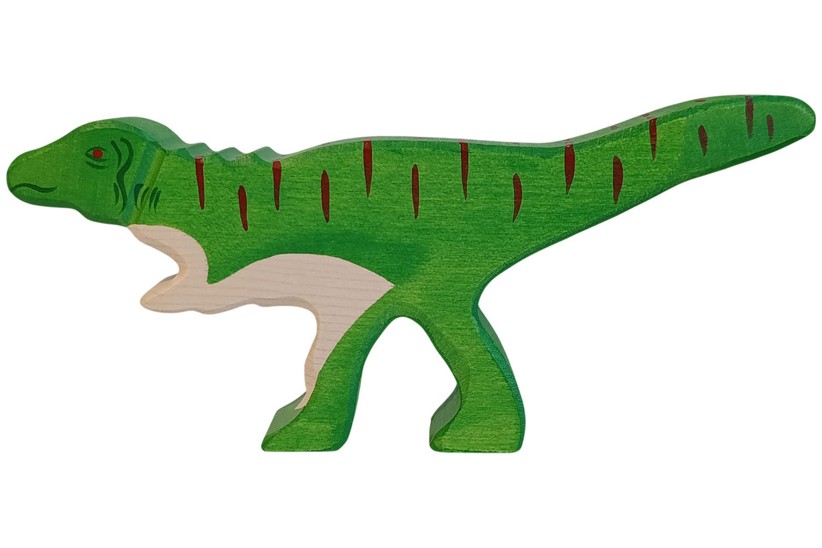 Holztiger Allosaurus grün