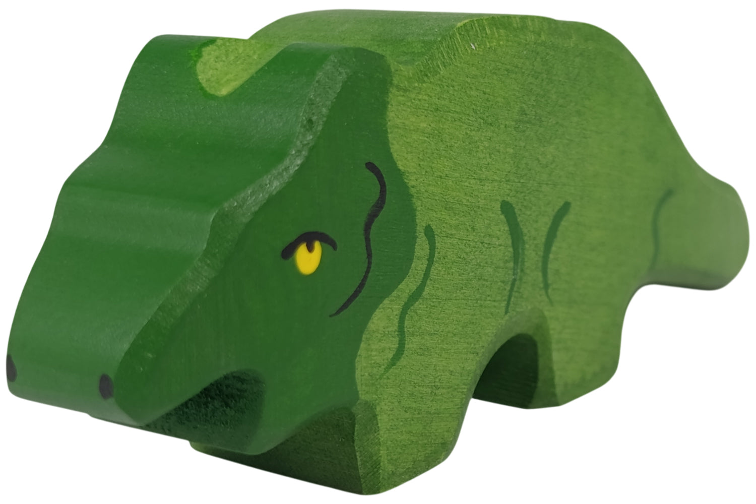 Holztiger Protoceratops grün