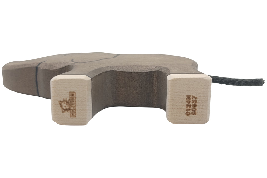 Holztiger Elefant klein Rüssel hoch