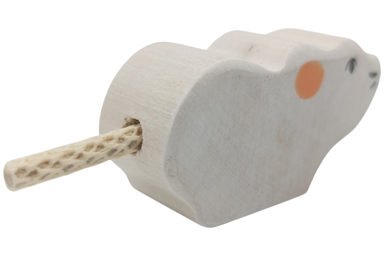 Holztiger Maus weiß