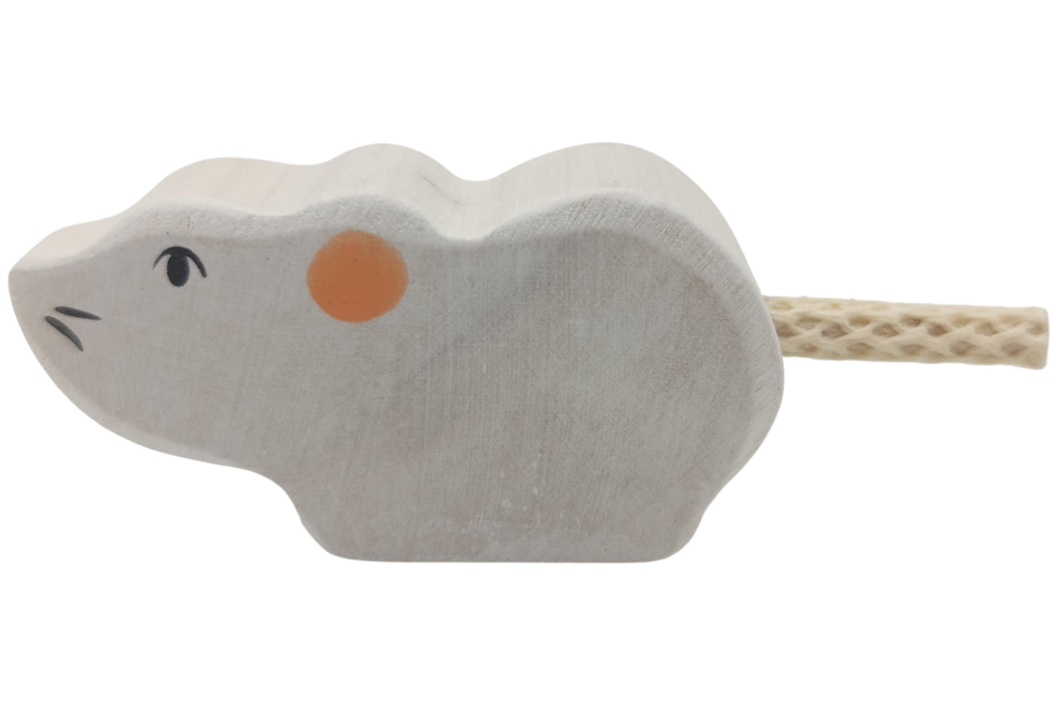 Holztiger Maus weiß