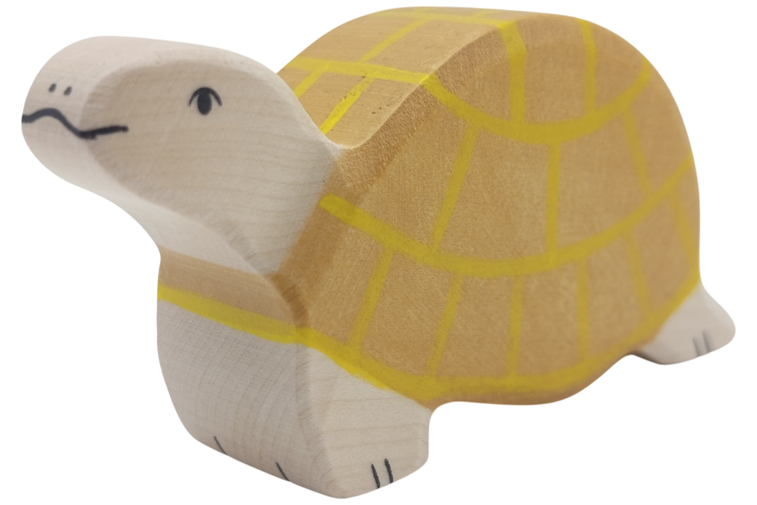 Holztiger Schildkröte braun/gelb