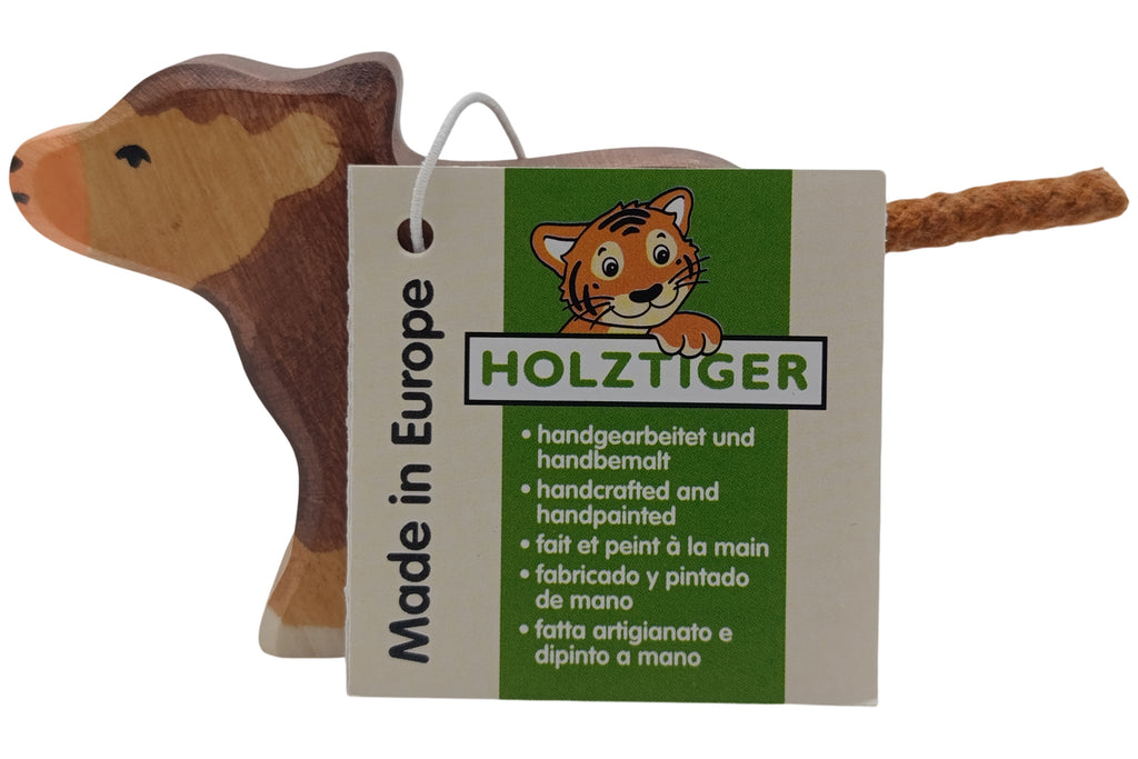 Holztiger Schottisches Hochland-Kalb