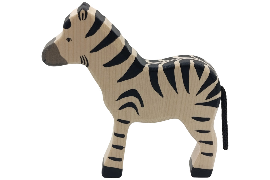 Holztiger Zebra stehend