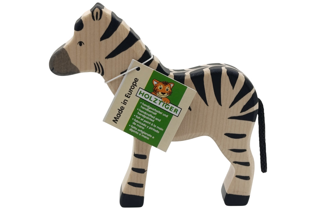 Holztiger Zebra stehend