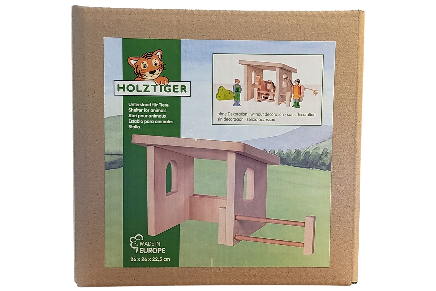 Holztiger Unterstand für Tiere