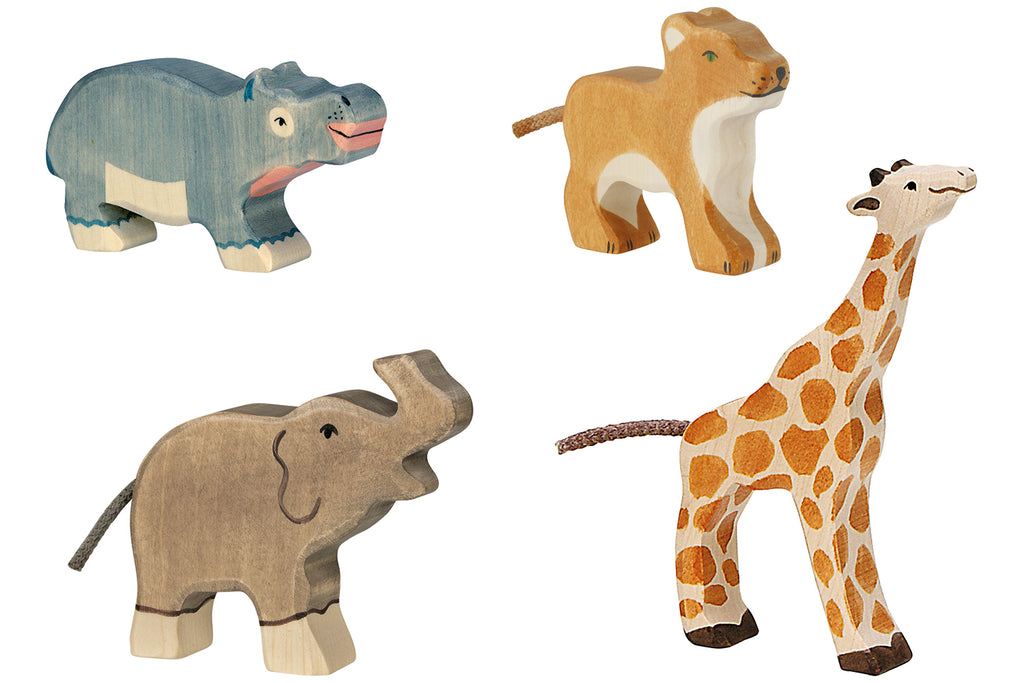 Holztiger Wilde Tiere Set