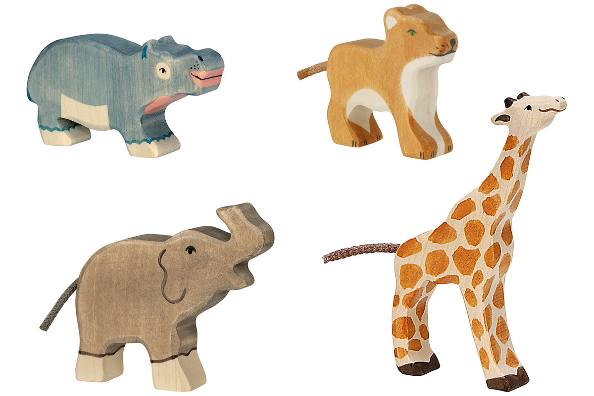 Holztiger Wilde Tiere Set