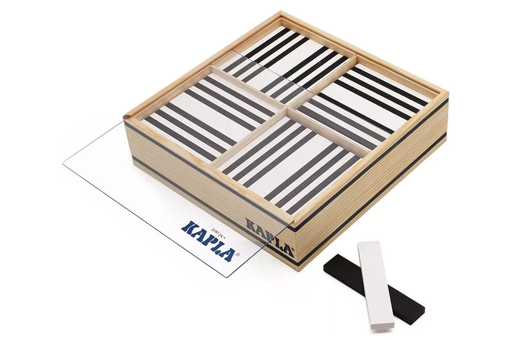 Boîte KAPLA de 100 pièces, noire et blanche