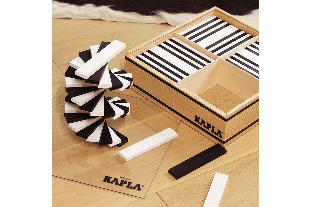 Boîte KAPLA de 100 pièces, noire et blanche