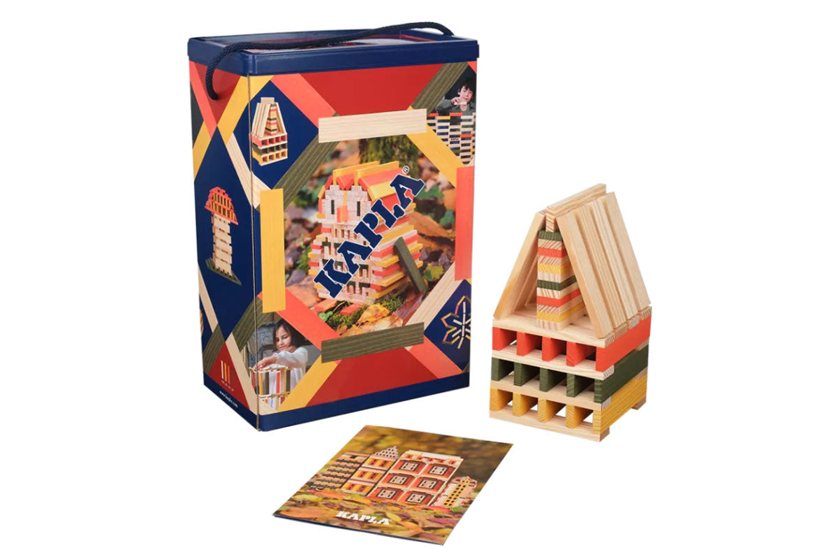 Boîte KAPLA de 200 pièces, automne, naturel, orange, jaune, vert foncé