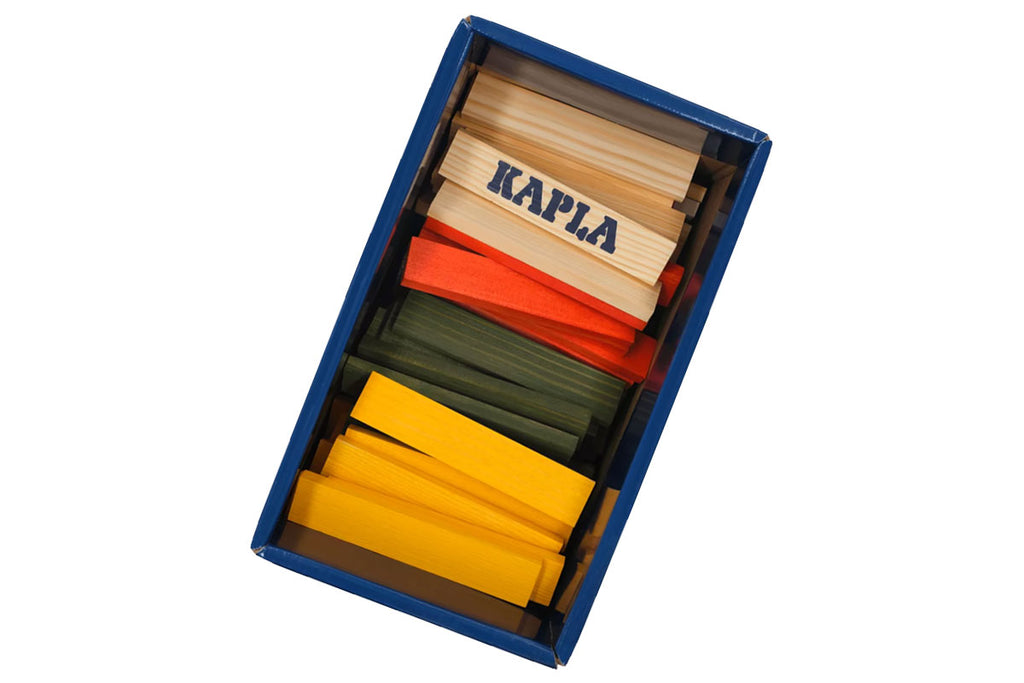 Boîte KAPLA de 200 pièces, automne, naturel, orange, jaune, vert foncé
