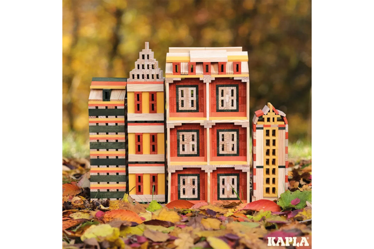 Boîte KAPLA de 200 pièces, automne, naturel, orange, jaune, vert foncé