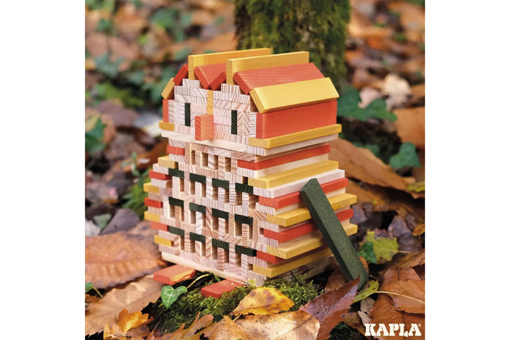 Boîte KAPLA de 200 pièces, automne, naturel, orange, jaune, vert foncé