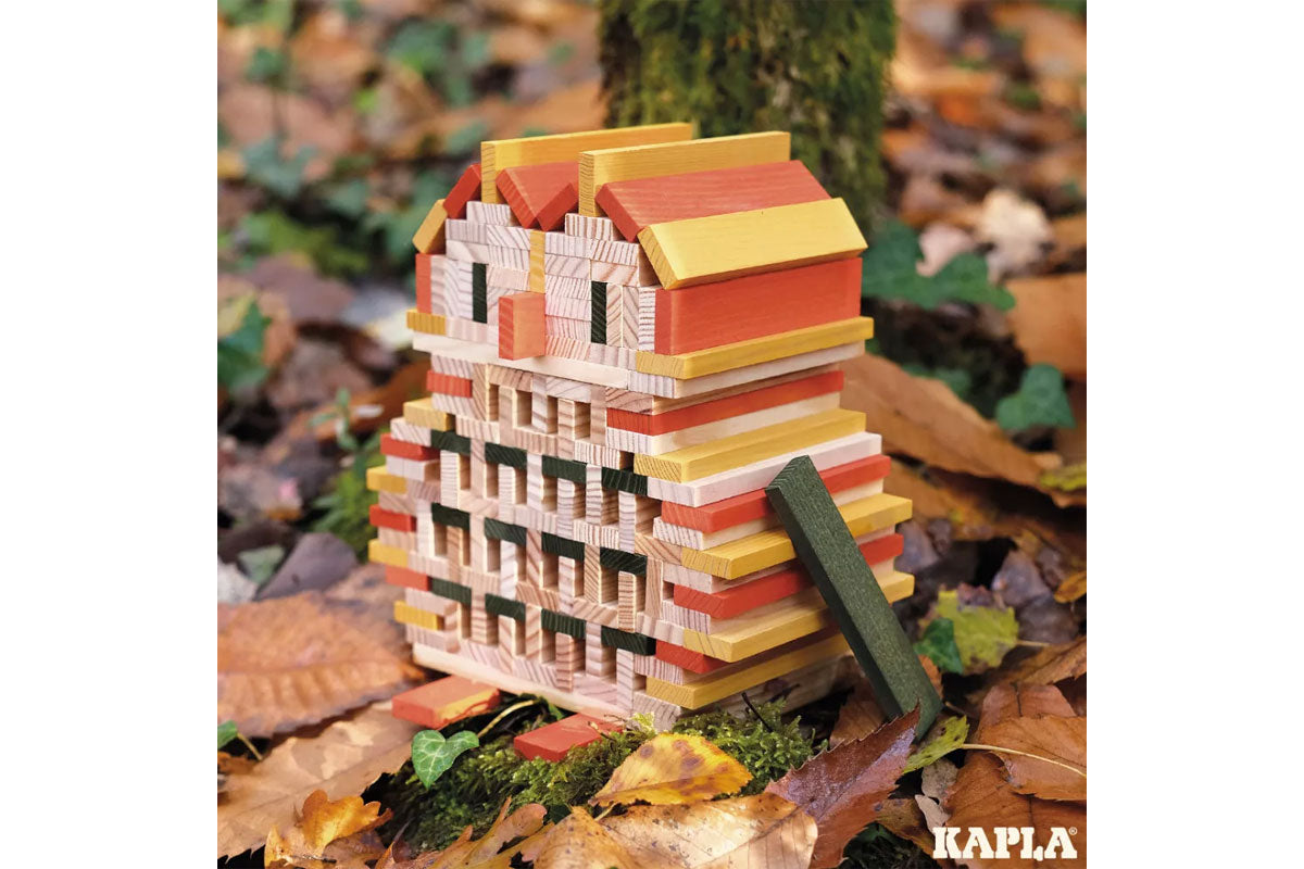 Boîte KAPLA de 200 pièces, automne, naturel, orange, jaune, vert foncé