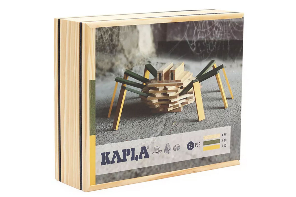 Jeu de construction KAPLA à motif araignée, boîte de 75 pièces