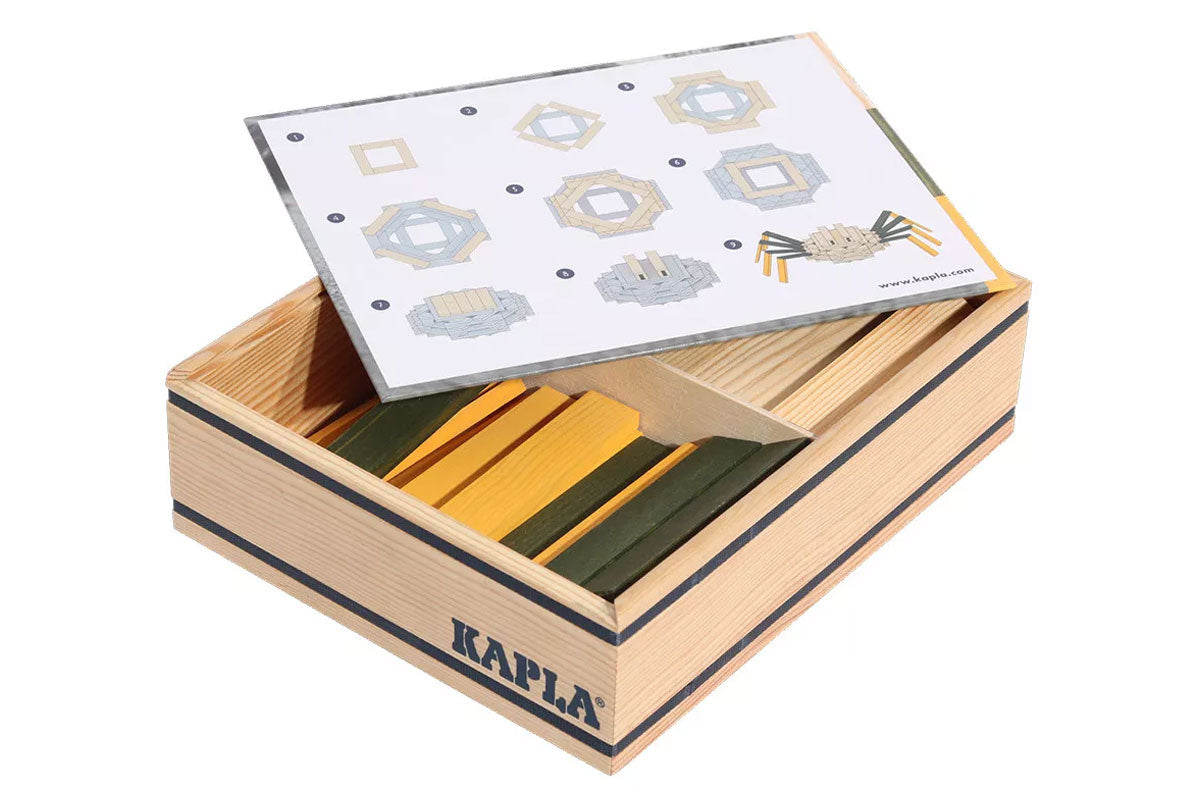 Jeu de construction KAPLA à motif araignée, boîte de 75 pièces