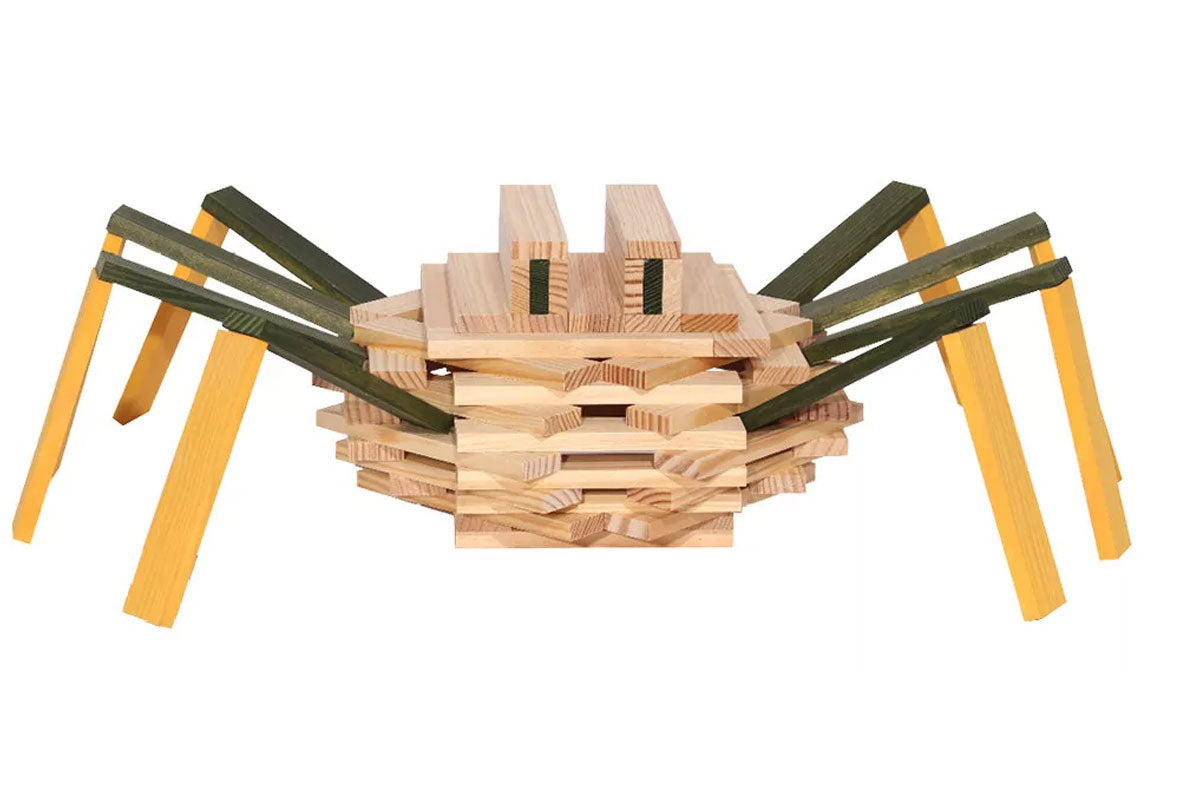Jeu de construction KAPLA à motif araignée, boîte de 75 pièces