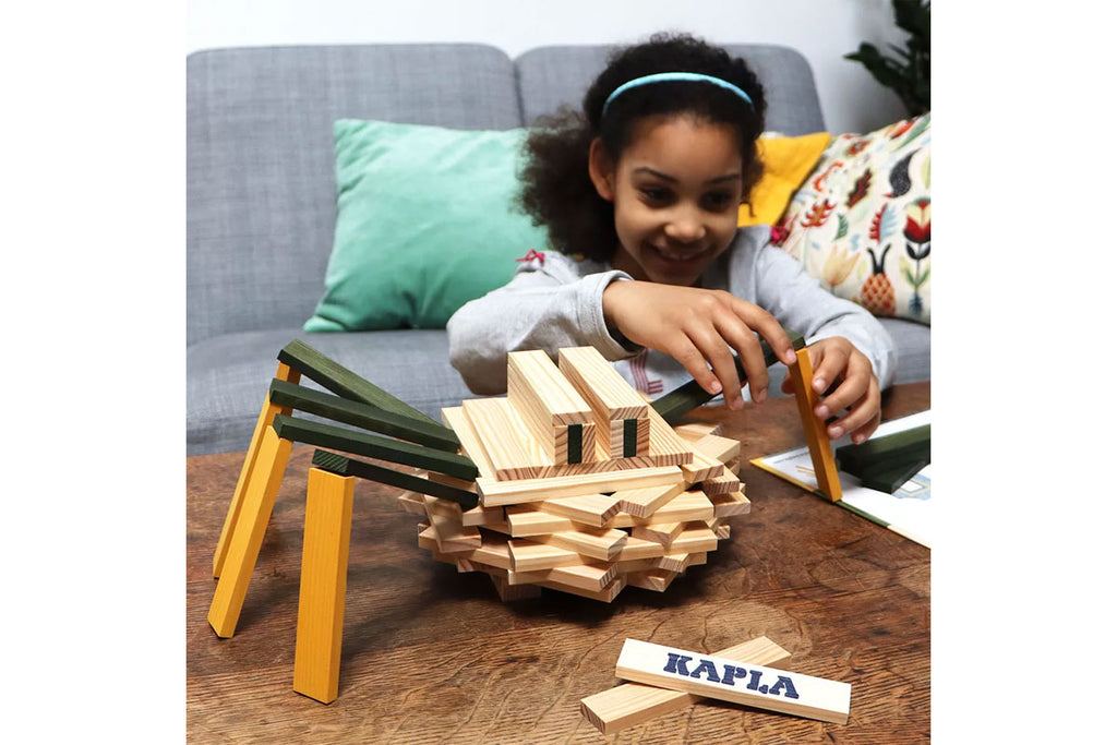 Jeu de construction KAPLA à motif araignée, boîte de 75 pièces