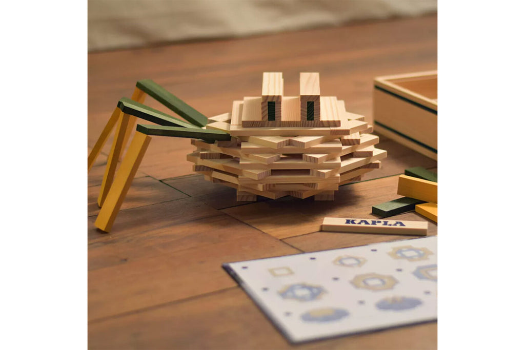 Jeu de construction KAPLA à motif araignée, boîte de 75 pièces