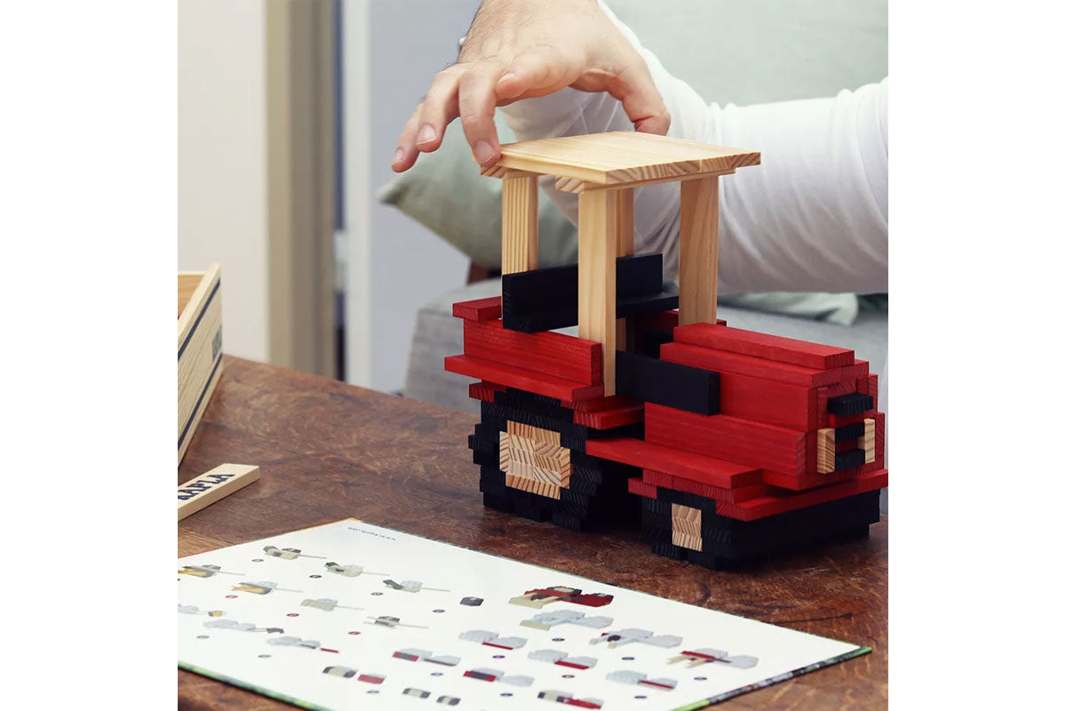 Kit de construction KAPLA Motif Tracteur 155 Boîte