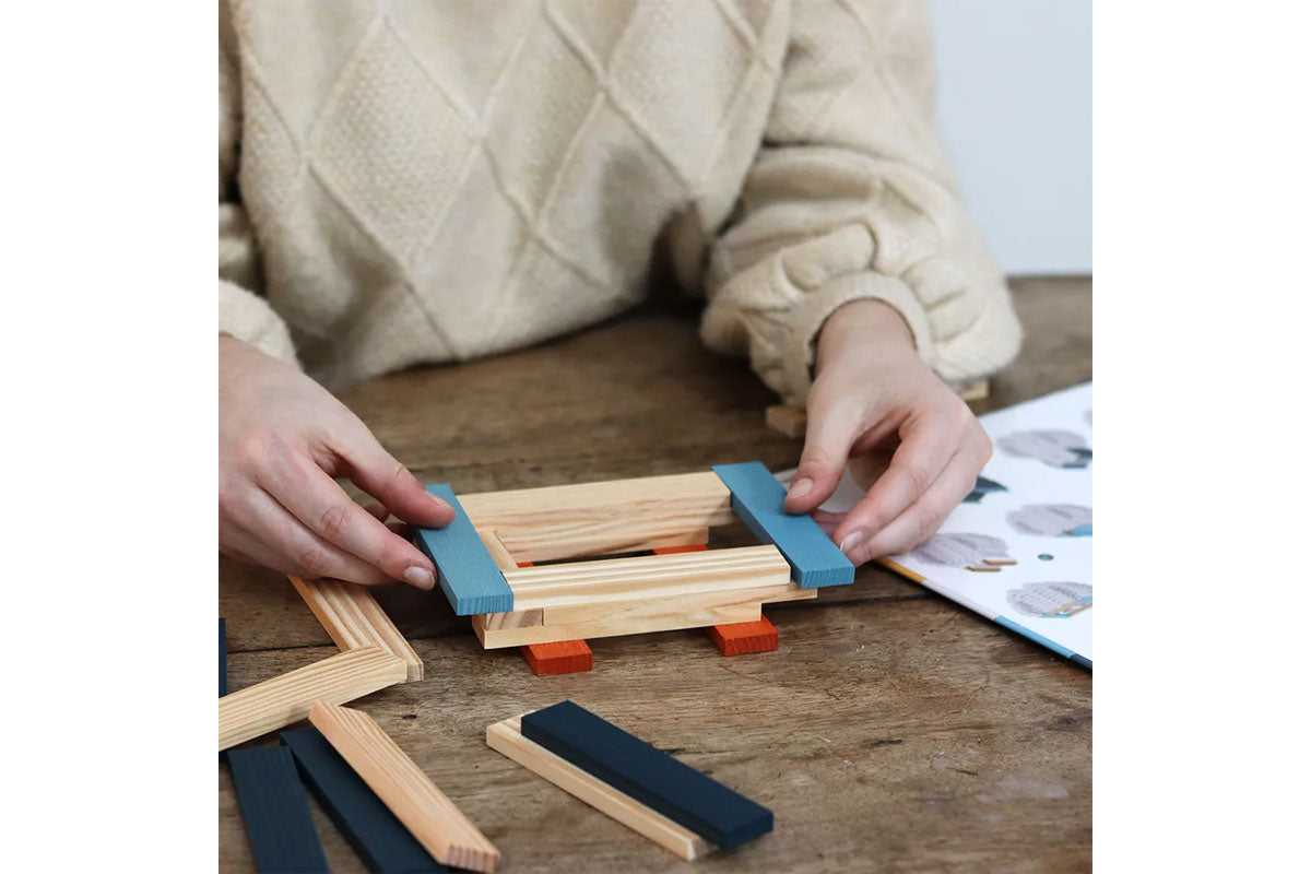 Coffret de construction KAPLA motif hibou, 120 pièces