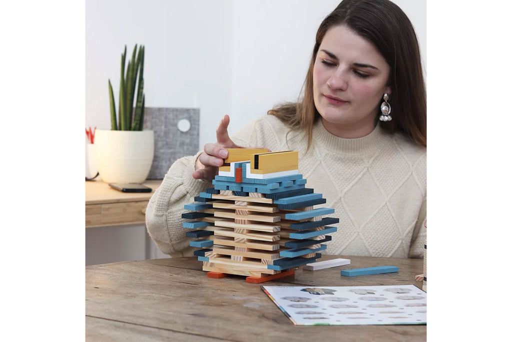 Coffret de construction KAPLA motif hibou, 120 pièces