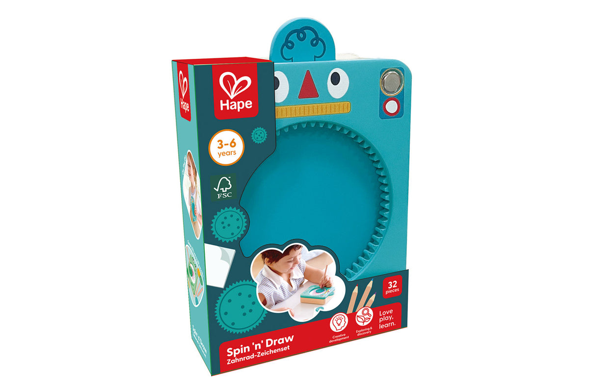 Hape Zahnrad Zeichenset blau