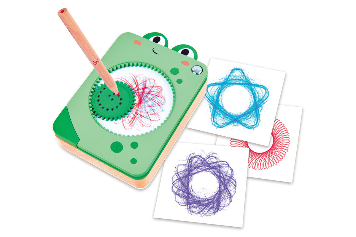 Hape Zahnrad Zeichenset grün