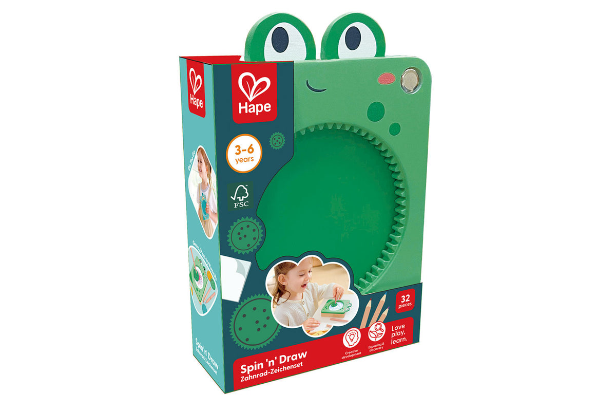 Hape Zahnrad Zeichenset grün