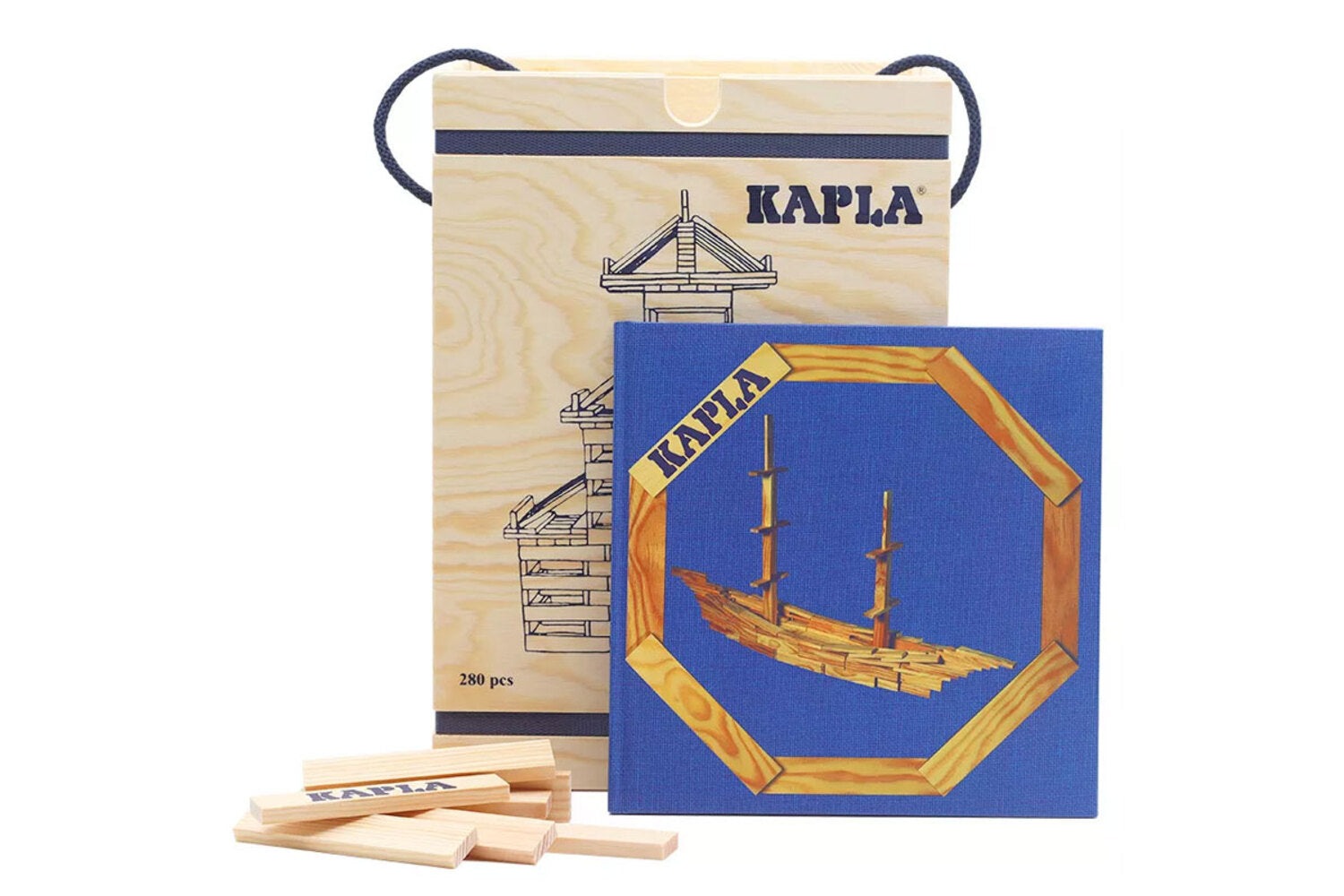 KAPLA 280er Kasten mit Kunstbuch blau