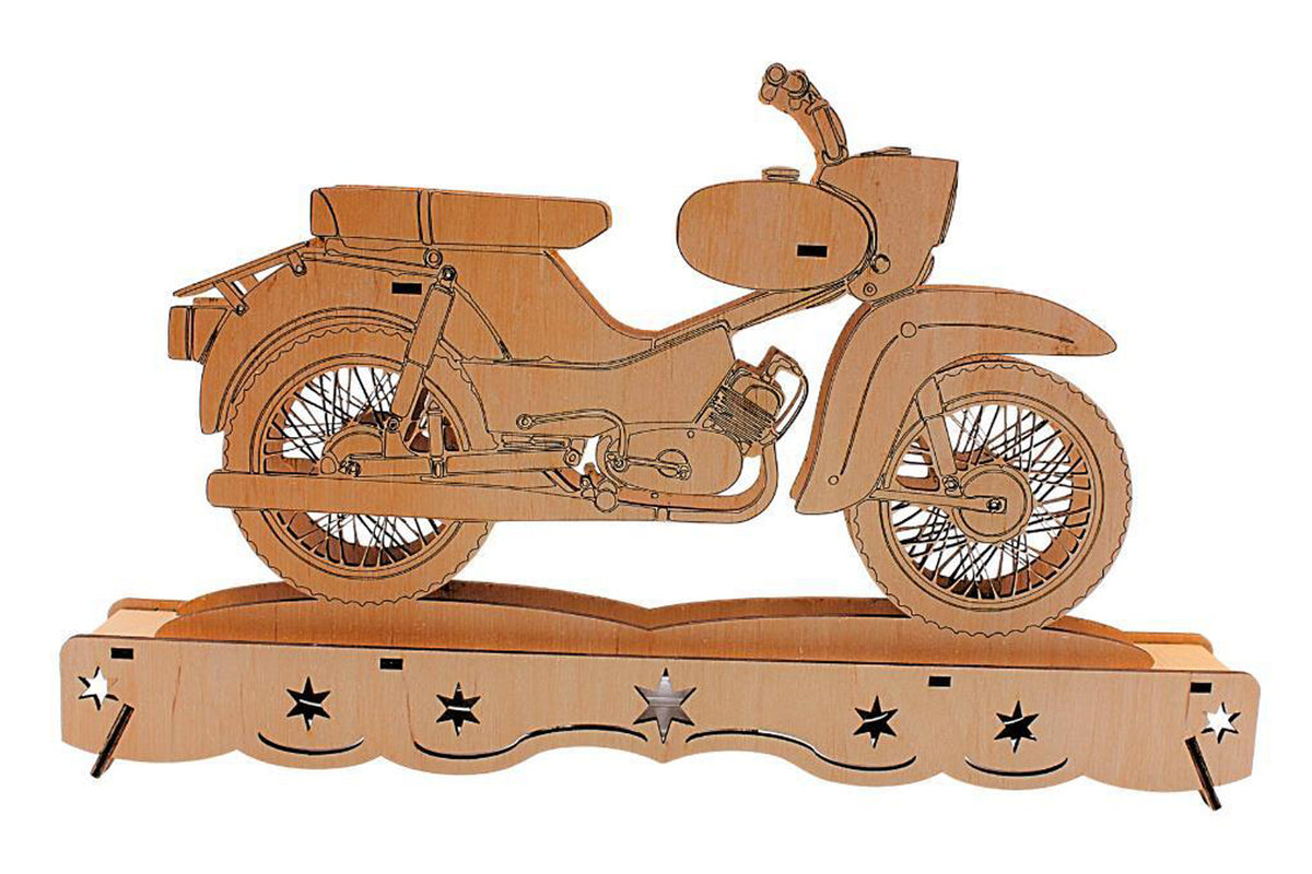 Ostalgie Schwibbogen Simson SR4-2 Star Moped
