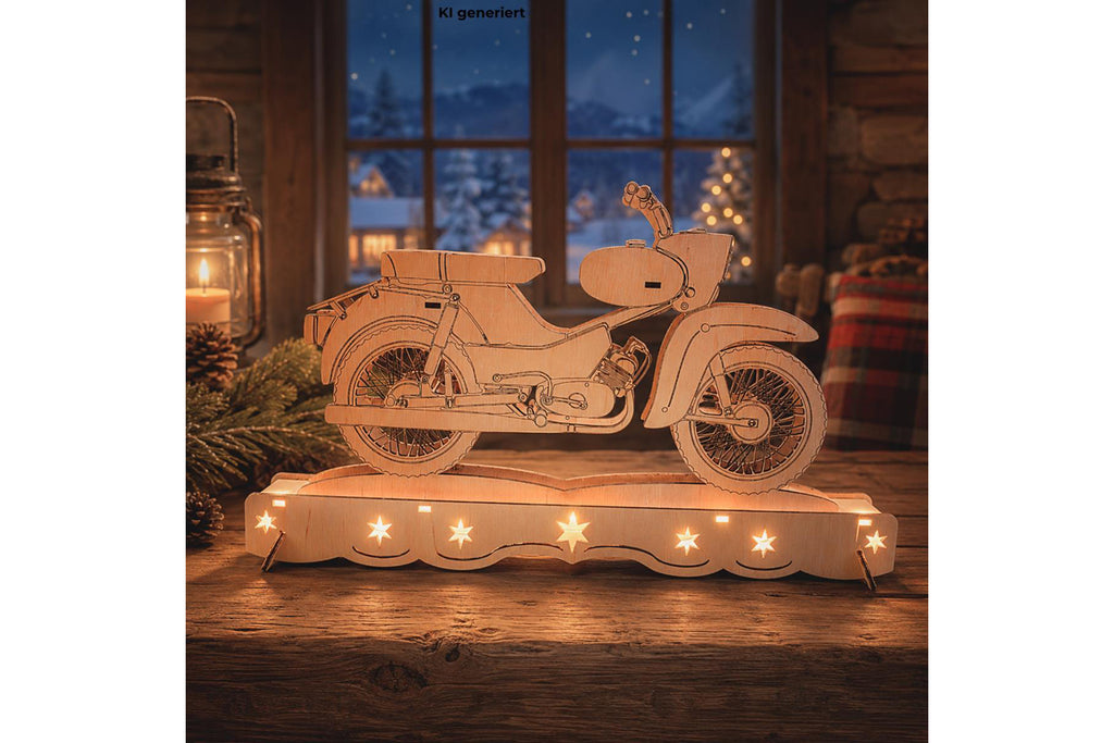 Ostalgie Schwibbogen Simson SR4-2 Star Moped
