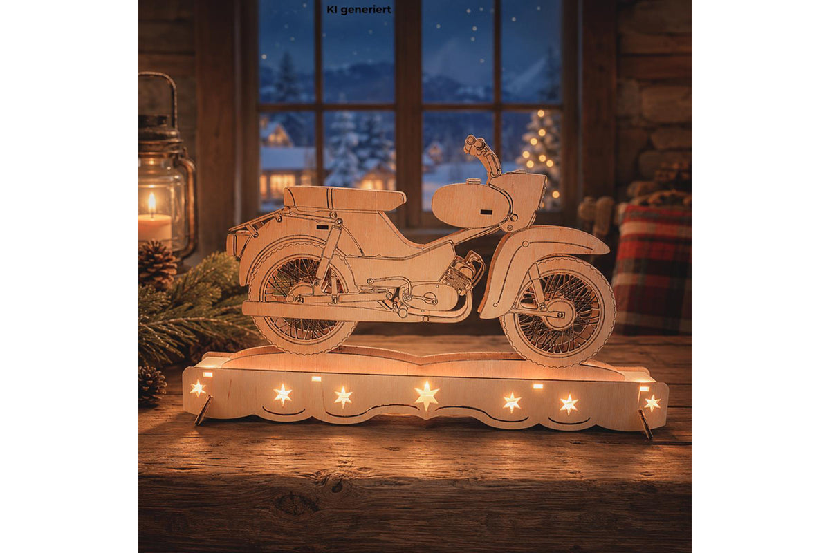 Ostalgie Schwibbogen Simson SR4-2 Star Moped